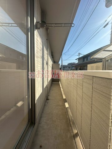 D-room F.京町のバルコニー|暖かな日差しのふりそそぐバルコニー