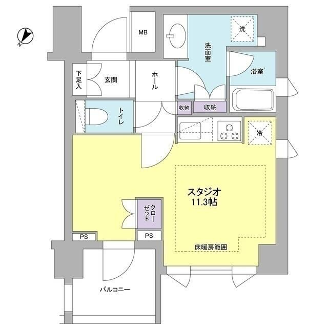 リヴェール赤坂の間取り