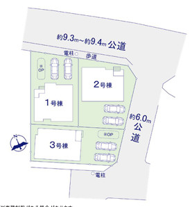 糟屋郡宇美町４期　１号棟の区画図