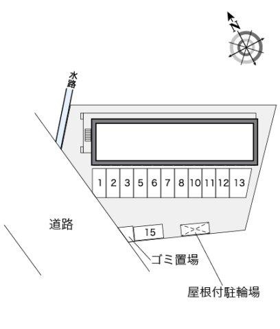 レオパレスフリューゲルの区画図
