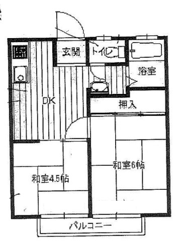 鴻巣市吹上富士見４丁目のアパートの間取り