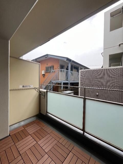 横浜市青葉区しらとり台の賃貸マンションのバルコニー