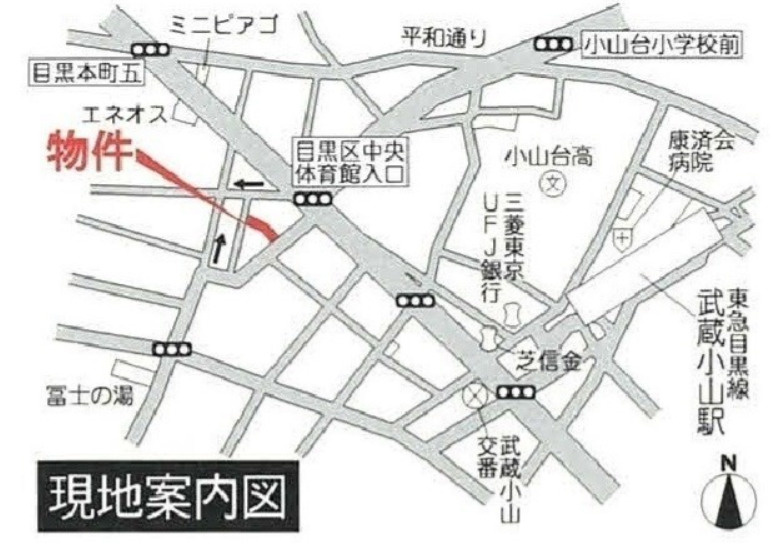 プレステージハマノの地図