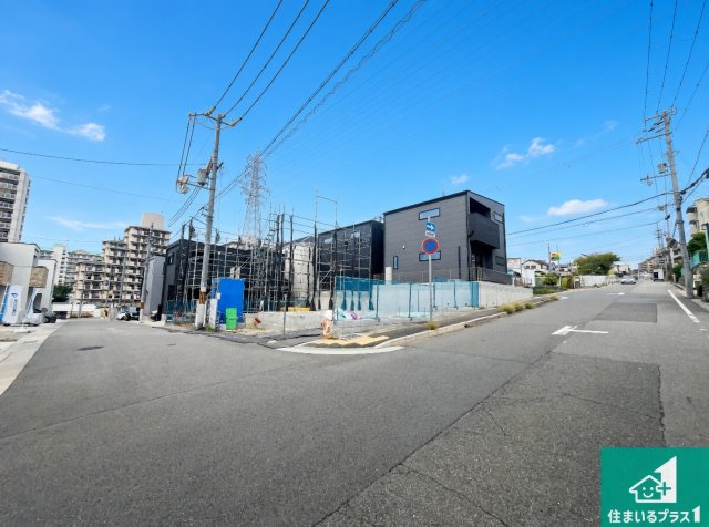 神戸市垂水区清水が丘　第1期　新築一戸建ての前面道路含む現地写真|周辺は落ち着いた街並みの住宅地！子育てがしやすい住環境です！まだ未完成ですが、現地でしかわからない事もございます。是非一度ご覧ください。