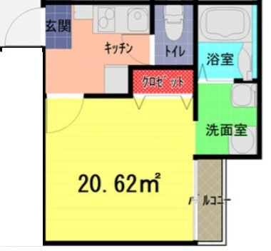 さいたま市見沼区島町のアパートの間取り