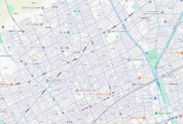神戸市灘区上野通　未入居の地図