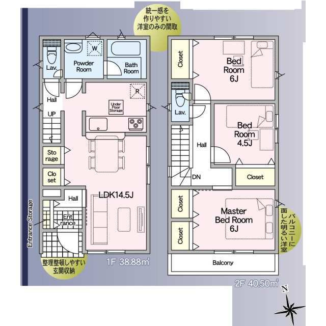 中山2丁目(建物：24.01坪・土地：30.28坪)新築住宅の画像