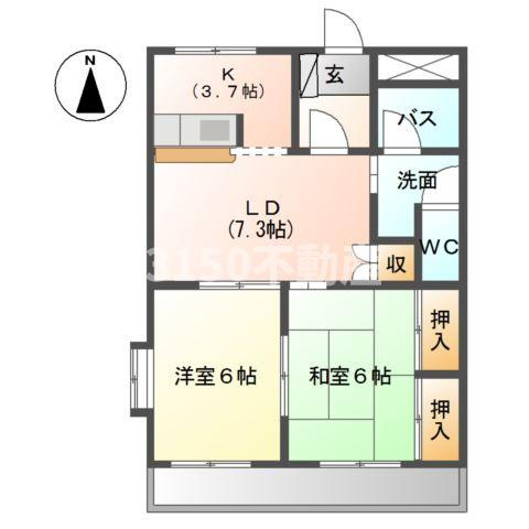 サンティアラＢの間取り