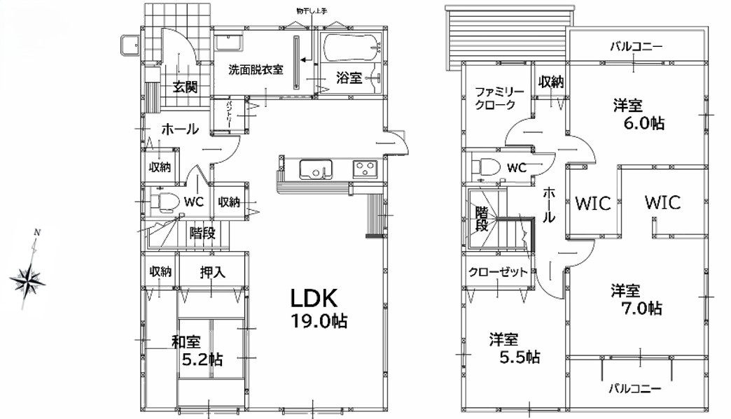 中間市長津2丁目1期の間取り