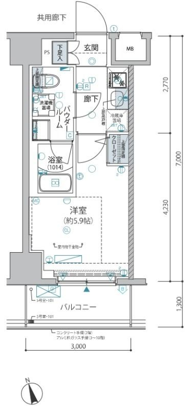 ヴァローレ松戸フィーロの間取り