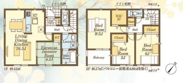 【間取り】 | 日高市中鹿山第7　クレイドルガーデン　新築戸建　全10棟　1号棟
