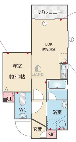 ヴィラージュ大濠　南当仁小学校区の間取り|ヴィラージュ大濠