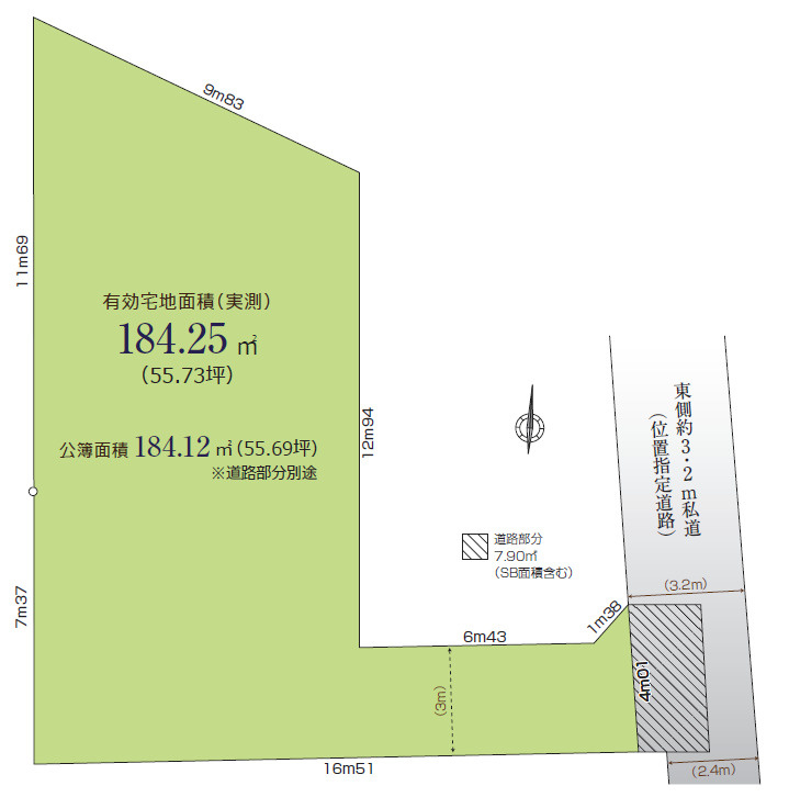 目黒区南1丁目　建築条件無し売地の土地図|区画図

現地ご見学希望・資料請求などお気軽にお問い合わせ下さい！
03-5990-5201