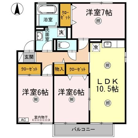 リヴェール　A棟の間取り
