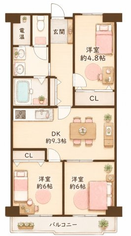 南門真ハイライフの間取り|間取り図はいかがですか？ご希望を叶える間取りですか？リビングの広さは？水回りの位置は？カウンターキッチン？など色々な情報が集約されています。弊社ではリフォームなどのご相談も承っております。