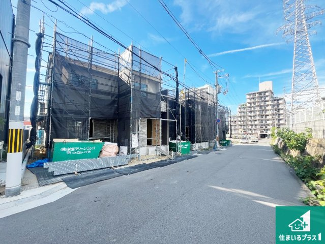 神戸市垂水区清水が丘　第1期　新築一戸建ての前面道路含む現地写真|周辺は落ち着いた街並みの住宅地！子育てがしやすい住環境です！まだ未完成ですが、現地でしかわからない事もございます。是非一度ご覧ください。