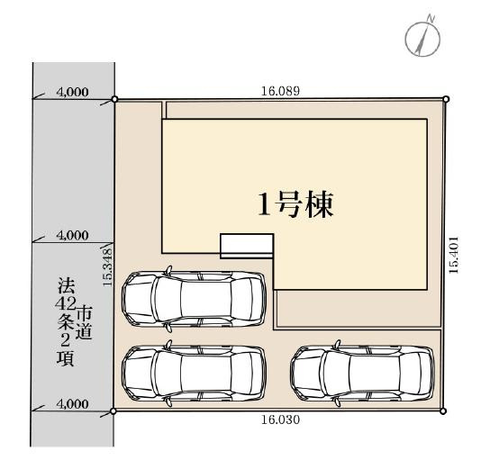 第1石岡市東光台　新築戸建の区画図