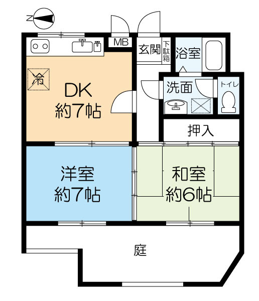 武庫之荘ベルエアーの間取り|間取りです