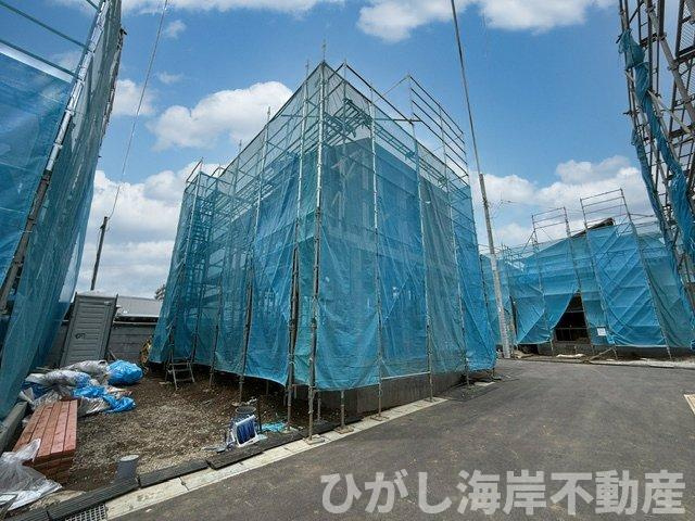 平塚市四之宮1丁目　新築戸建　全７棟の外観|7月4日撮影　建築中　現地外観
