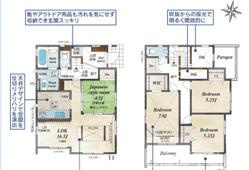 平塚市四之宮1丁目　新築戸建　全７棟の間取り|南向き　４LDK