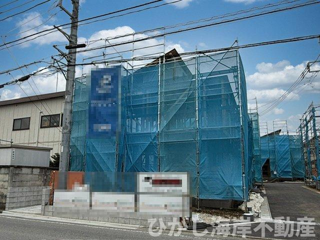 平塚市四之宮1丁目　新築戸建　全７棟の外観|7月4日撮影　建築中　現地外観