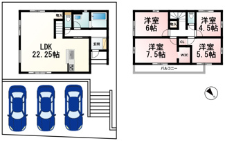 【間取り】 | 国分２丁目　１期１号地