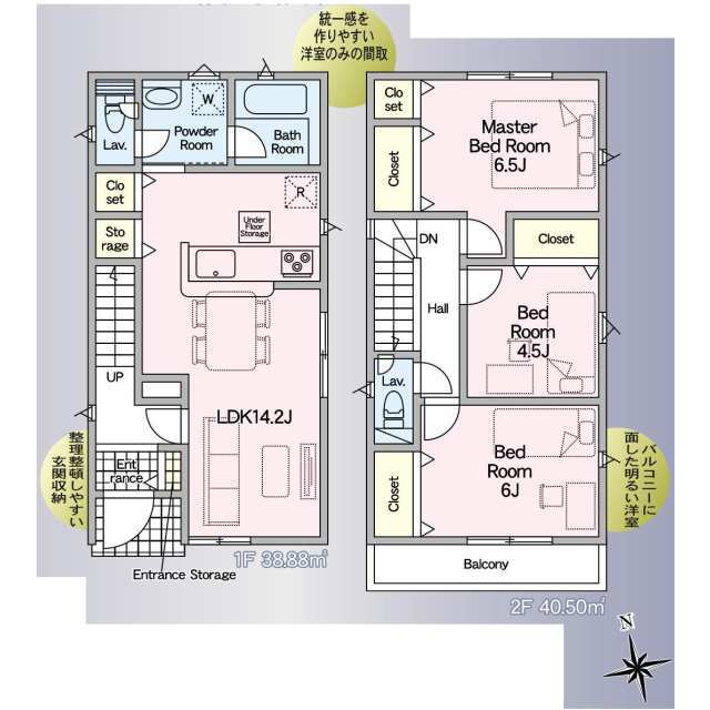 中山2丁目(建物：24.01坪・土地：30.27坪) 新築住宅の画像