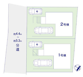 糟屋郡粕屋町５期　2号棟の区画図