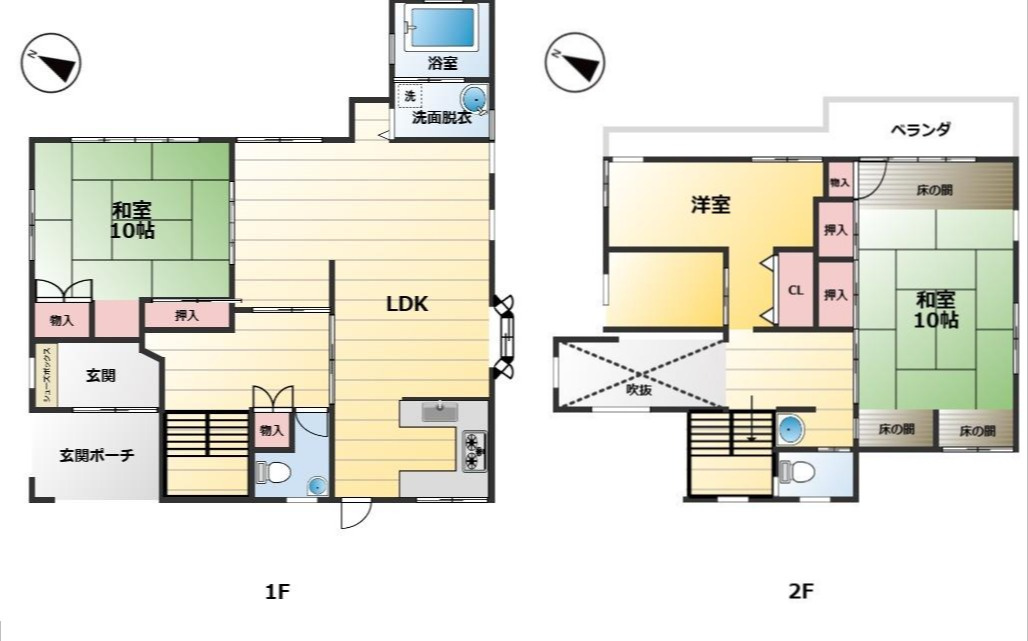 南巨摩郡南部町内船の中古一戸建の間取り|3SLDK
