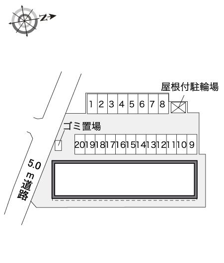 レオパレス留ヶ谷の区画図|多賀城　仙台　宮城野　家具　家電　社宅　マンスリー