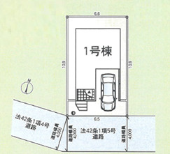 藤沢市葛原第11　新築戸建　全１棟の区画図