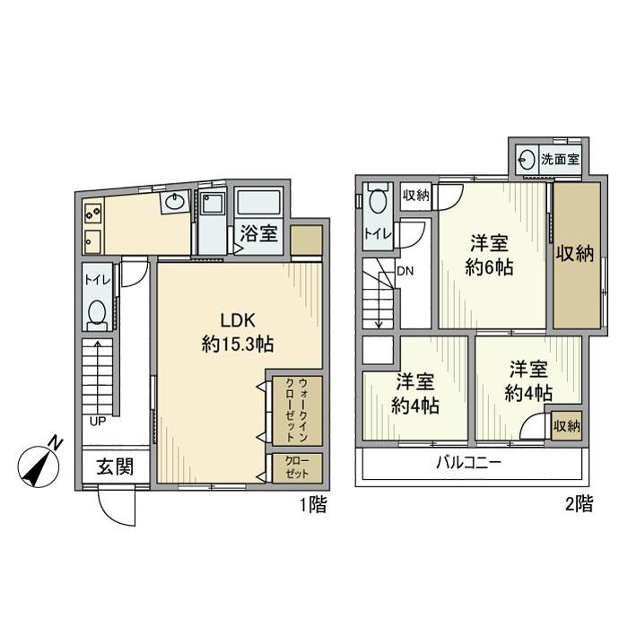 四つ木戸建の間取り