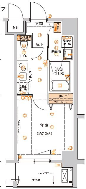ハーモニーレジデンス東京イーストコア#002の間取り