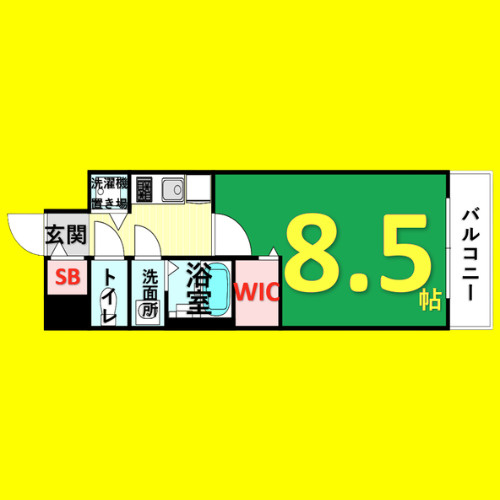 エスリード大曽根プレシャス　名古屋市賃貸　仲介手数料無料の間取り