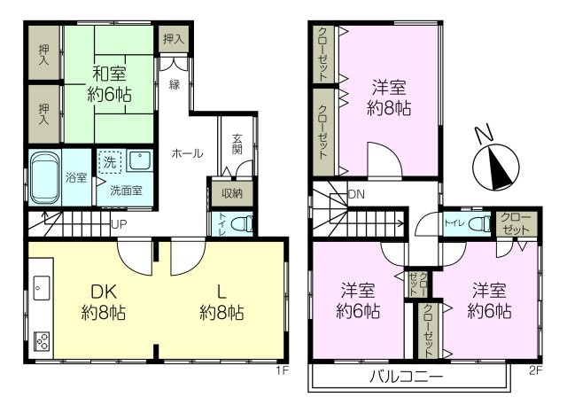 東山町　中古戸建の間取り