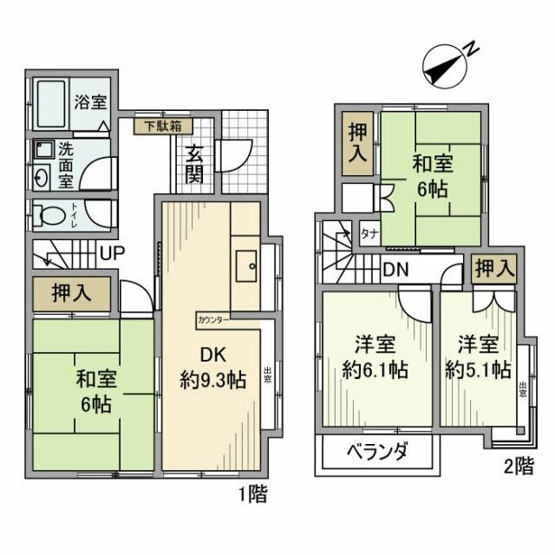 【間取り】 | 大野台戸建