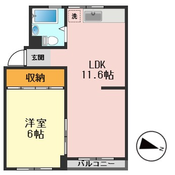 ドミシール平野No.5の間取り