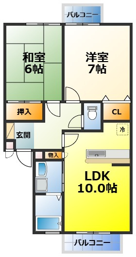 ハイツ尾井の間取り