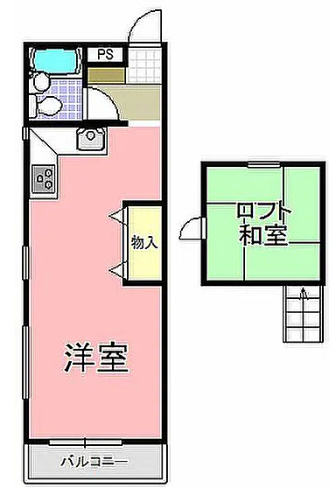 水戸市東赤塚　一棟アパートの間取り