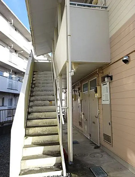 水戸市東赤塚　一棟アパートのバルコニー