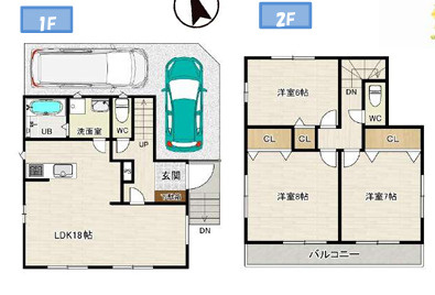 平塚市岡崎　中古戸建の間取り