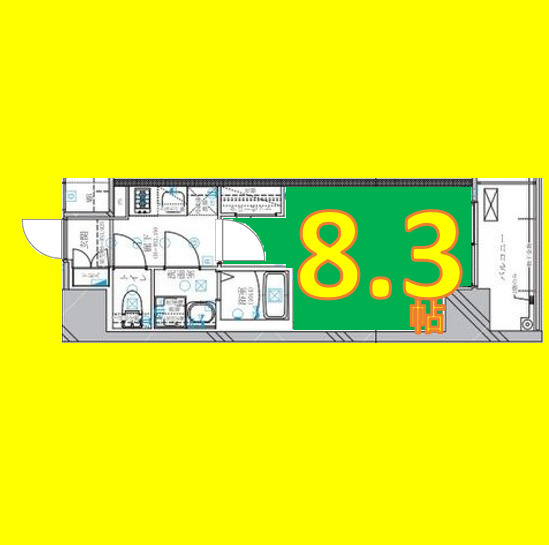 ディアレイシャス名古屋太閤通Ⅳ　名古屋市賃貸　仲介手数料無料の間取り