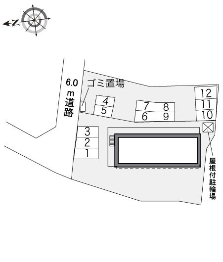 レオパレスミナミの区画図|多賀城　仙台　宮城野　家具　家電　社宅　マンスリー