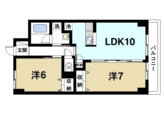 アルペンローゼの間取り|使い易い振り分けタイプの間取りです