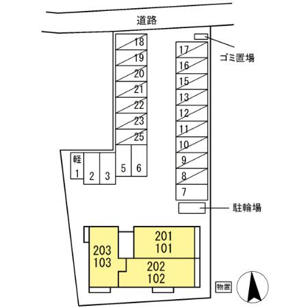 Green garden A棟の区画図