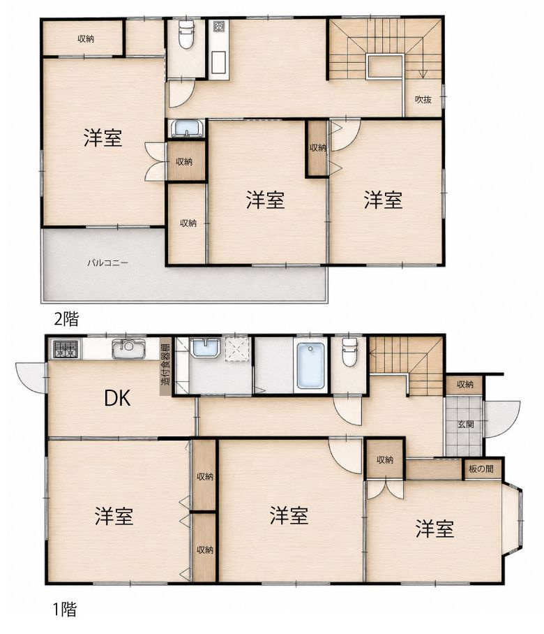 高崎市上大類町中古住宅の間取り