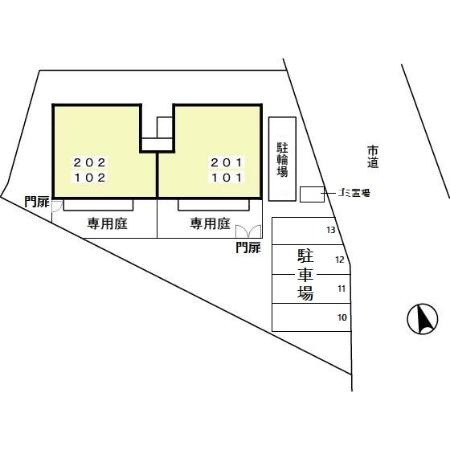 ヴィラ・メルベーユⅡの区画図|他部屋参考写真