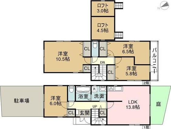 松本様貸家の間取り