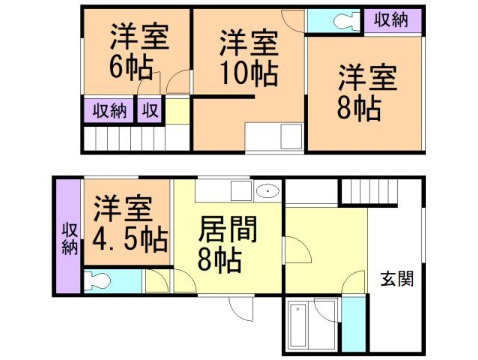 室蘭市本町2丁目7-5戸建の間取り