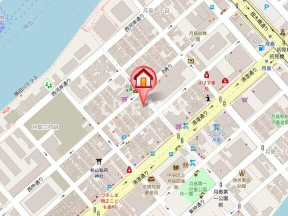 【地図】レジディア月島